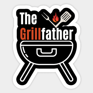 The Grillfather, Funny Grilling Chef Dad Father's Day Sticker